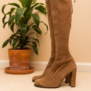 Stuart Weitzman Hiline Over the Knee Boots -Nutmeg